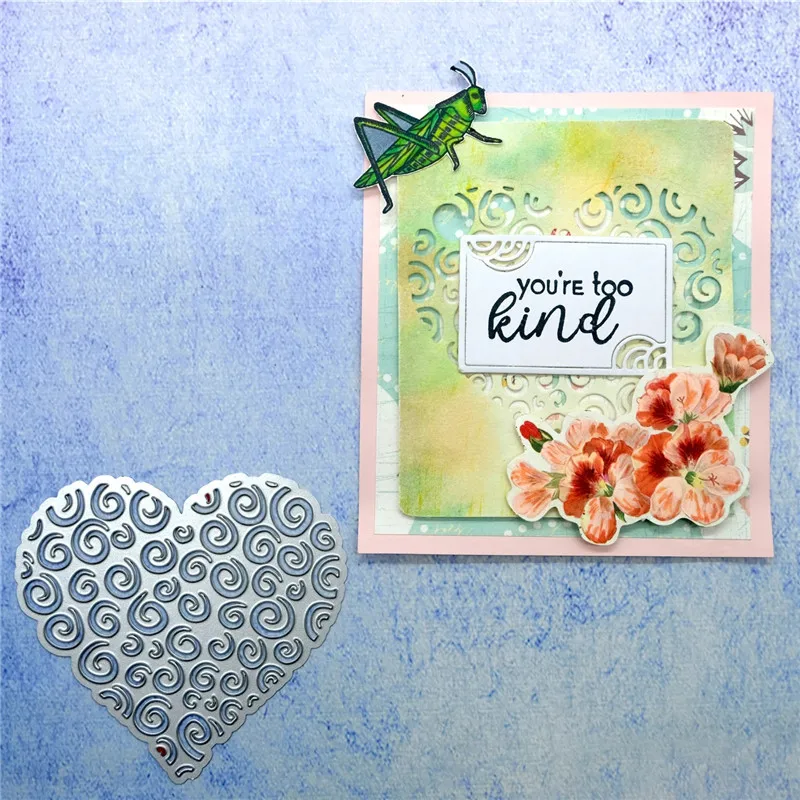 InLoveArts пресс формы металлические штампы сердце штамп Скрапбукинг альбом открытки