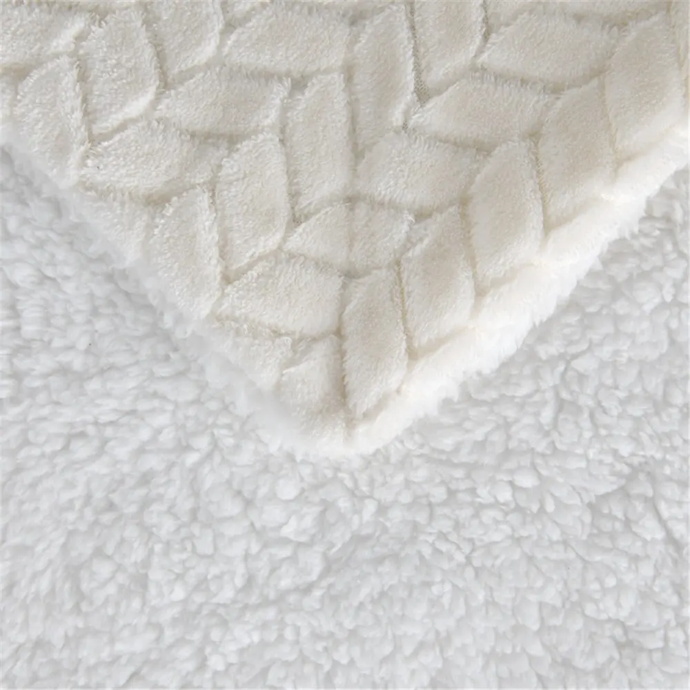 

1pc Soft Throw Blanket Double Layer Thicked Flannel Warm Sofa Couch Bed Blankets