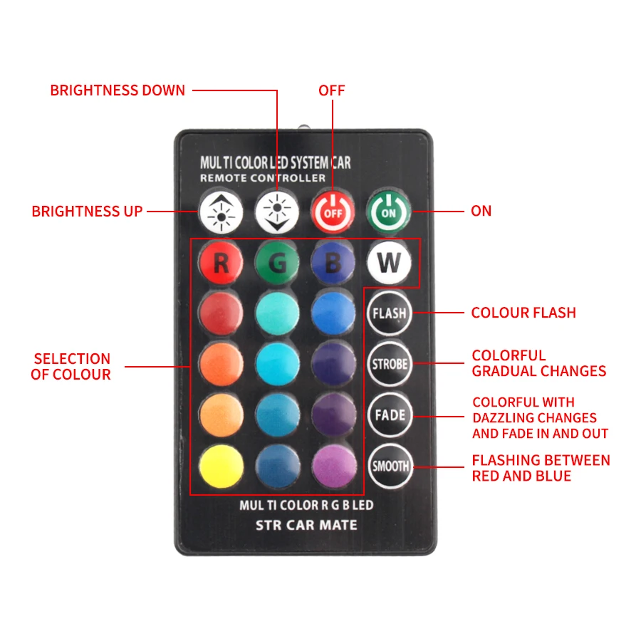Из 2 предметов светодиодный светильник с RGB светодиодный лампы 12V SMD 5050 сигнальная лампа Клин светильник интерьера в декоративный светильник s для пульта дистанционного управления