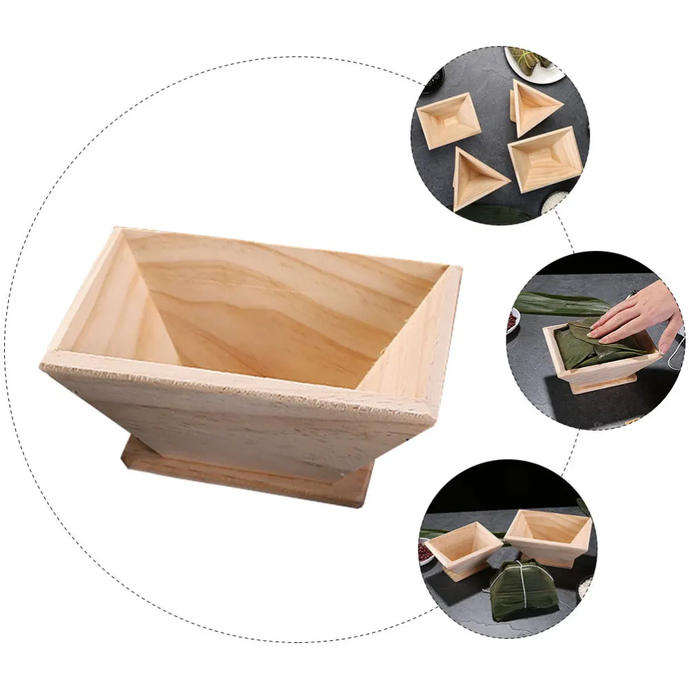

1Pc Rice Dumpling DIY Tool Wood Quadrangular Rice Mould Kitchen Accessory
