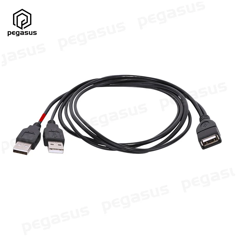 1 м USB 2 0 A Разъем мама к двойному разъему папа Y-образный разветвитель кабель