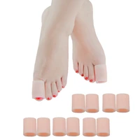 2pcs silicone toe sleeve gel toe cap cover protector for corn blisters pain relief finger gel tube bunion massager insoles
