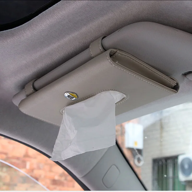 

Car Sun Visor Leather Tissue Box For Smart Fortwo Forfour 453 451 450 Accessories Interior Decoration Styling Stowing Tidying