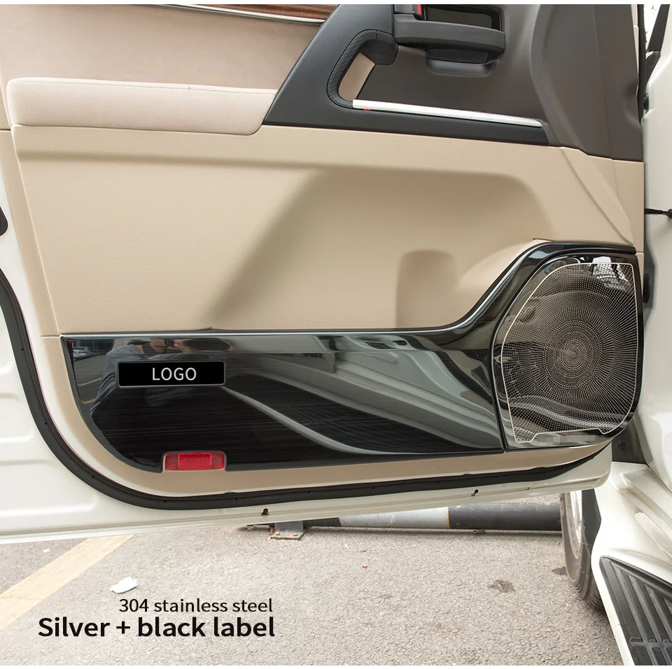 Для Toyota land Cruiser LC200 Prado LC150 2010-18- защита из нержавеющей стали боковая защита края анти-удар двери коврики крышка