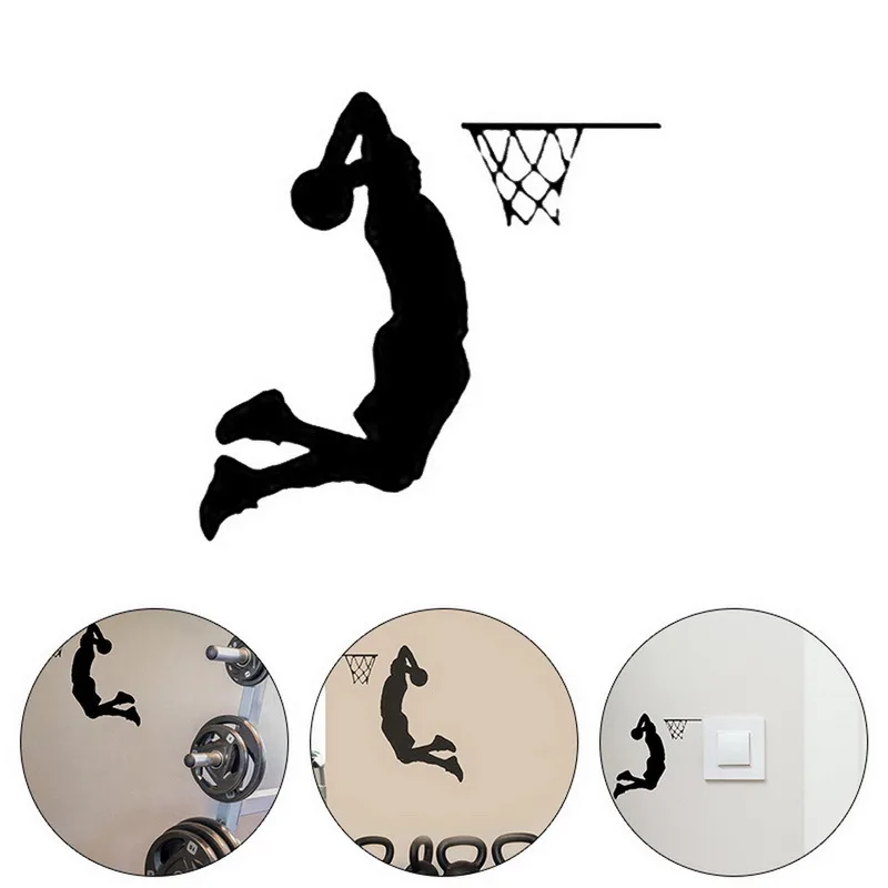 

Basketball Players Laup Wall Sticker Vinyl Handmade Wall Decals for Kids Rooms Nursery Decoration Sport Decals For Boy Room H008