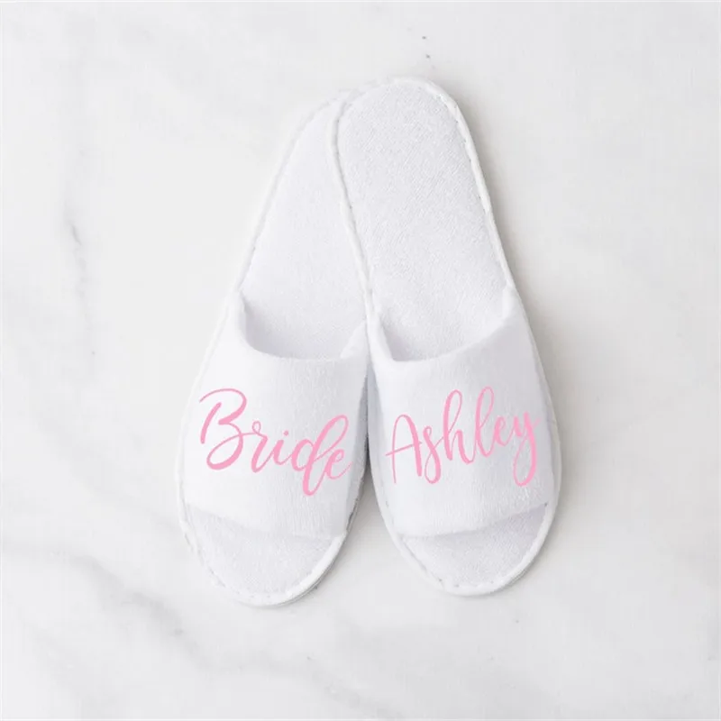Индивидуальные свадебные тапочки 2 пары для свадебвечерние подарки подружкам