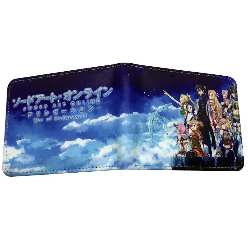 Искусство меча в Интернете Чехол-бумажник с рисунком Стиль Bi-Fold кошельки