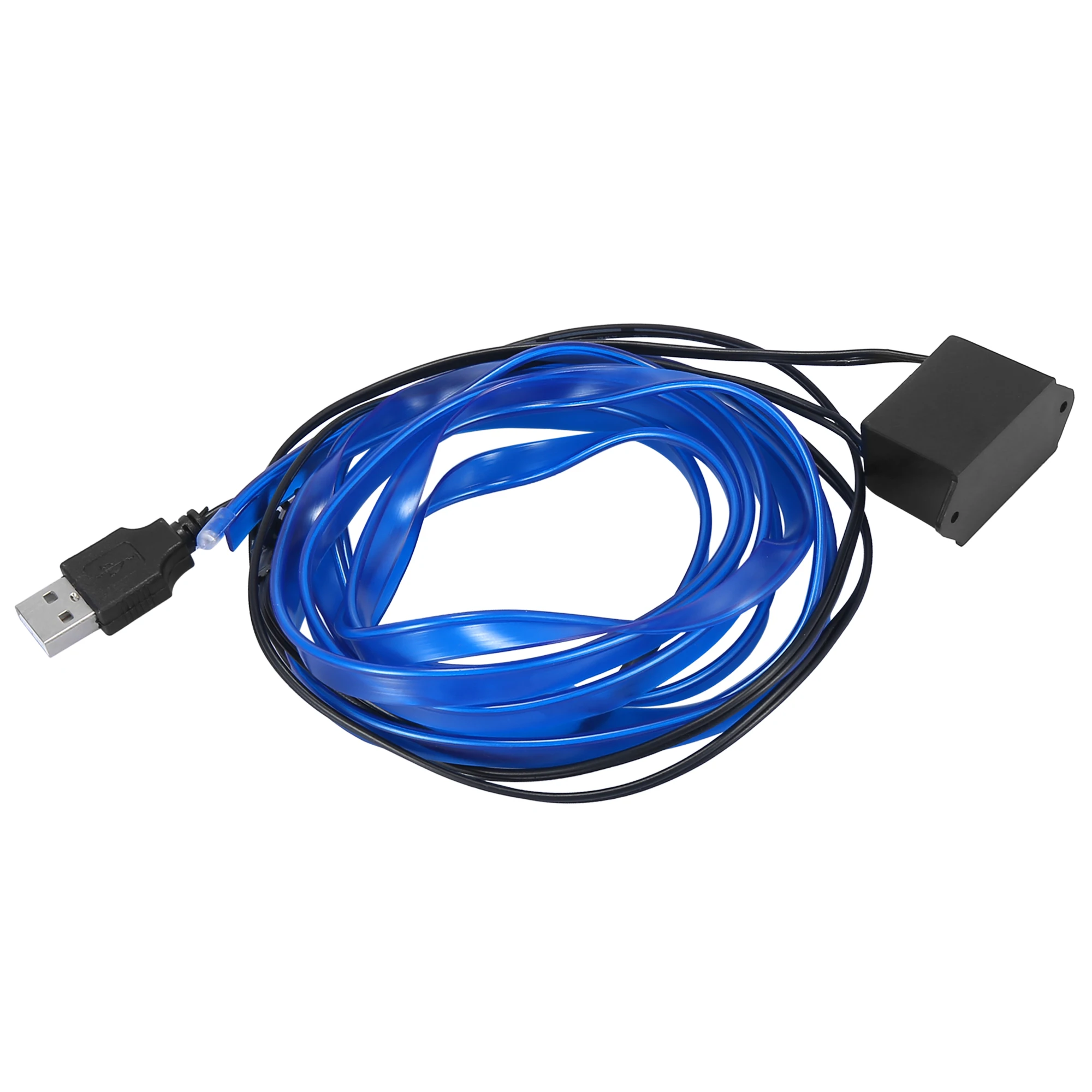 

X Autohaux 2 м/6 футов интерьерная USB-проводная лента, синий комплект холодсветильник для автомобиля