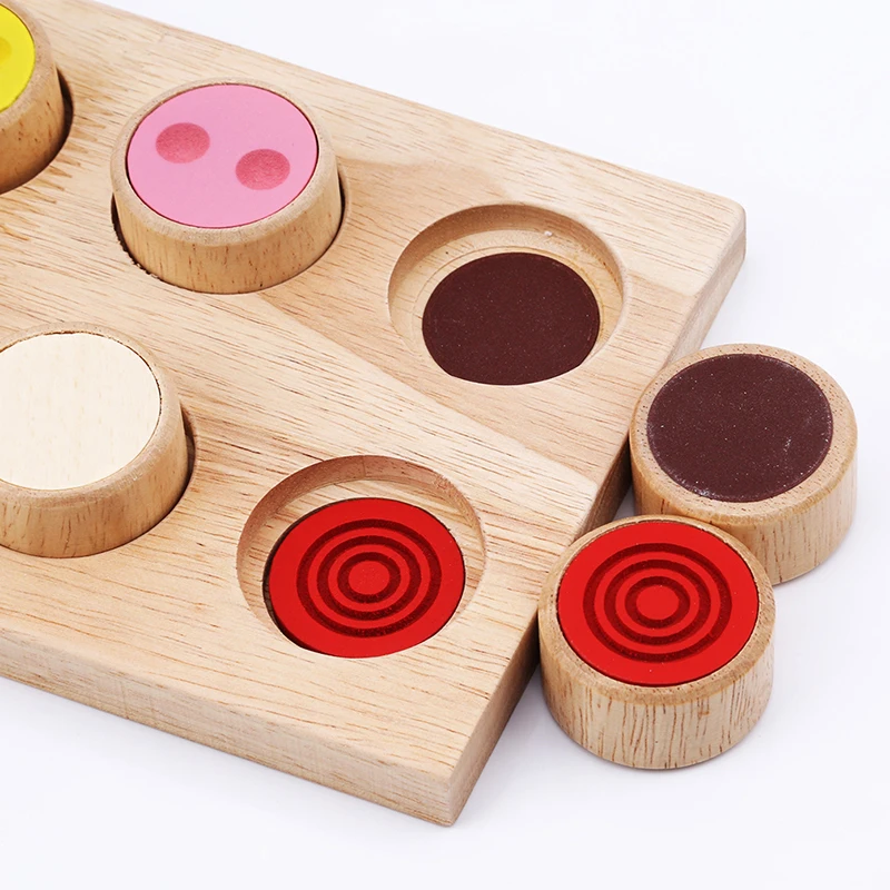 

Kids early learning educational toy block montessori sensory math colors challenge memory wooden match game children xmas gift