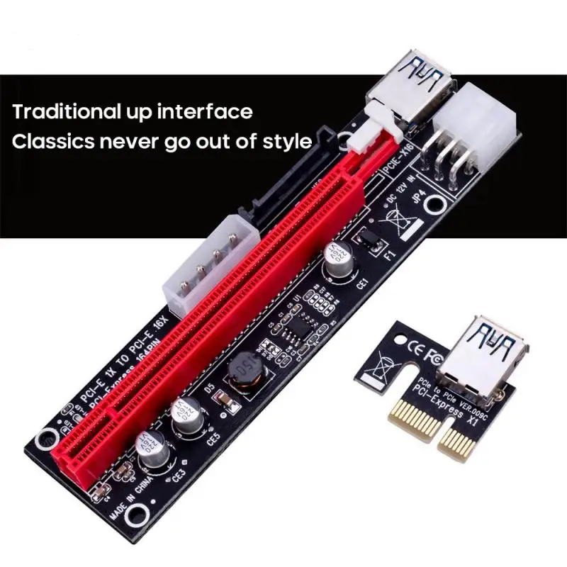 2021 новые VER009 USB 3 0 PCI-E VER 009S Экспресс 1X 4x 8x 16x удлинитель Pcie Riser карта адаптера SATA 15pin