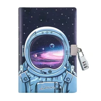 cute a5 notebook and journal with lock office universe notepad line diary agenda planner organizer travelers note book daily set