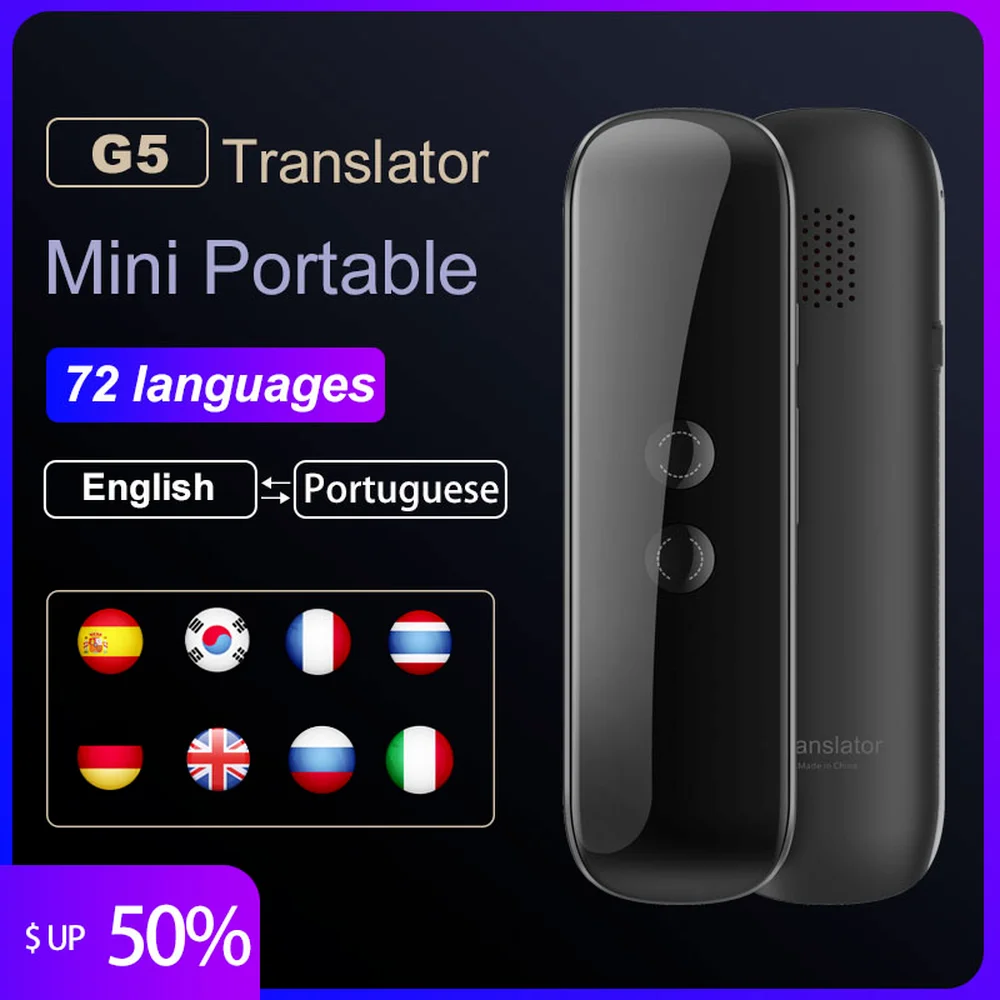 

G5 Instant Voice Language Translator 40 Languages WIFI Translator Portable Translation Travel Business Smart Interpreter