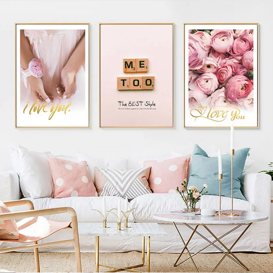 Романтическая розовая Роза романтическая любовь настенные художественные