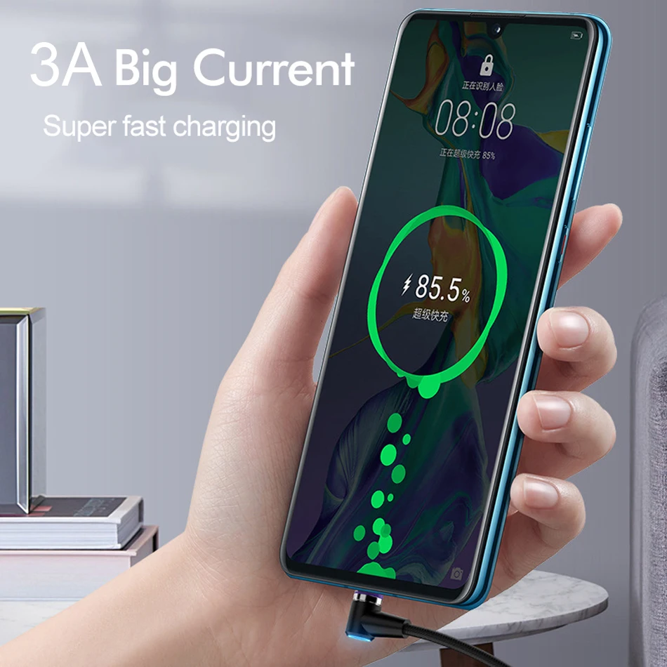 Магнитный Micro USB кабель для iPhone 11 Pro Max провод для быстрой зарядки usb type C L изгиб магнит провод мобильного телефона для samsung 3.0A