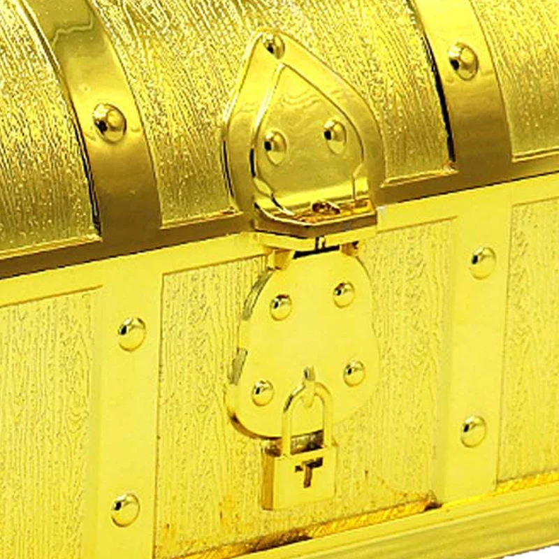 

Pirate Treasure Chest Box Gem Jewelry Trinket Keepsake Coin Cash Storage Case Kids Toys Gifts Antique Party Favors Decor