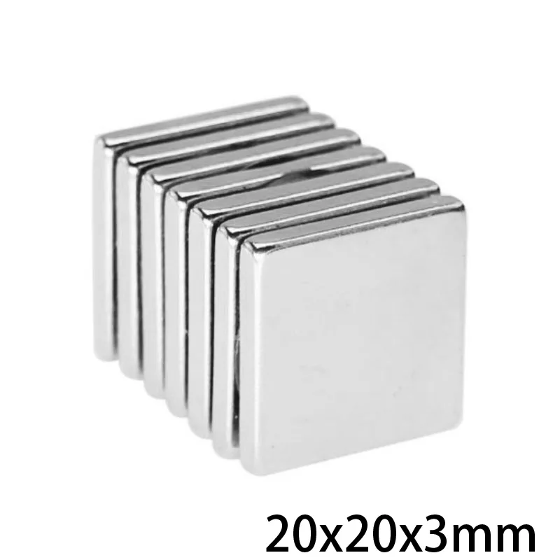 

2~50pcs 20x20x3 mm Quadrate Permanent Magnets Thickness 3 Neodymium Magnet N35 20x20x3mm Strong Magnetic Magnets 20*20*3 mm