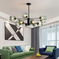 nordic led chandelier for living room dining bedroom kitchen modern glass ball gold ceiling pendant lights home decor fixtures
