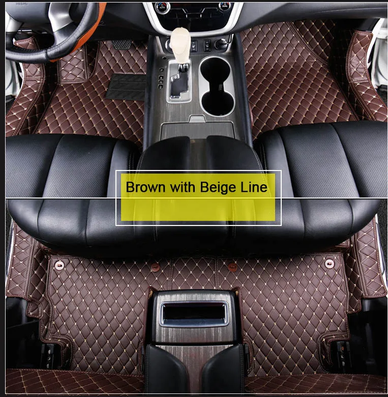 Brown Автомобильный Стайлинг, автомобильные коврики для LHD Nissan Murano 3rd Z52-, автомобильные накладки для ног, автомобильный коврик, внутренний аксессуар - Название цвета: Brown