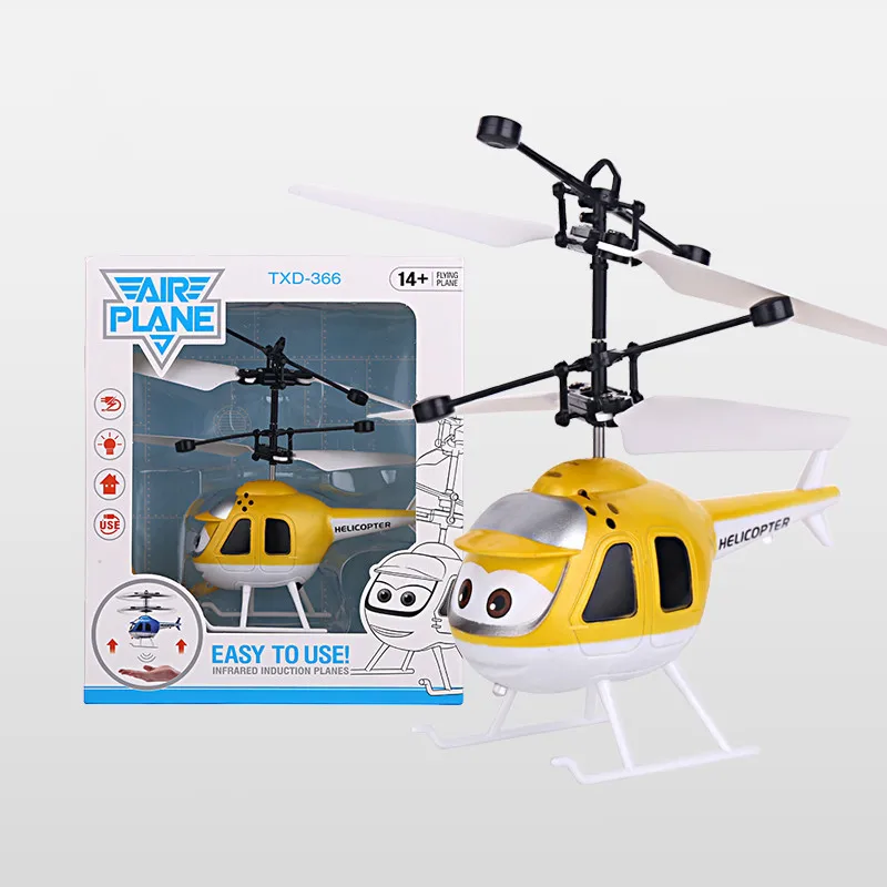 Infrared Sensing Control Helicopter Hand Flying Toy Cartoon Helicopter