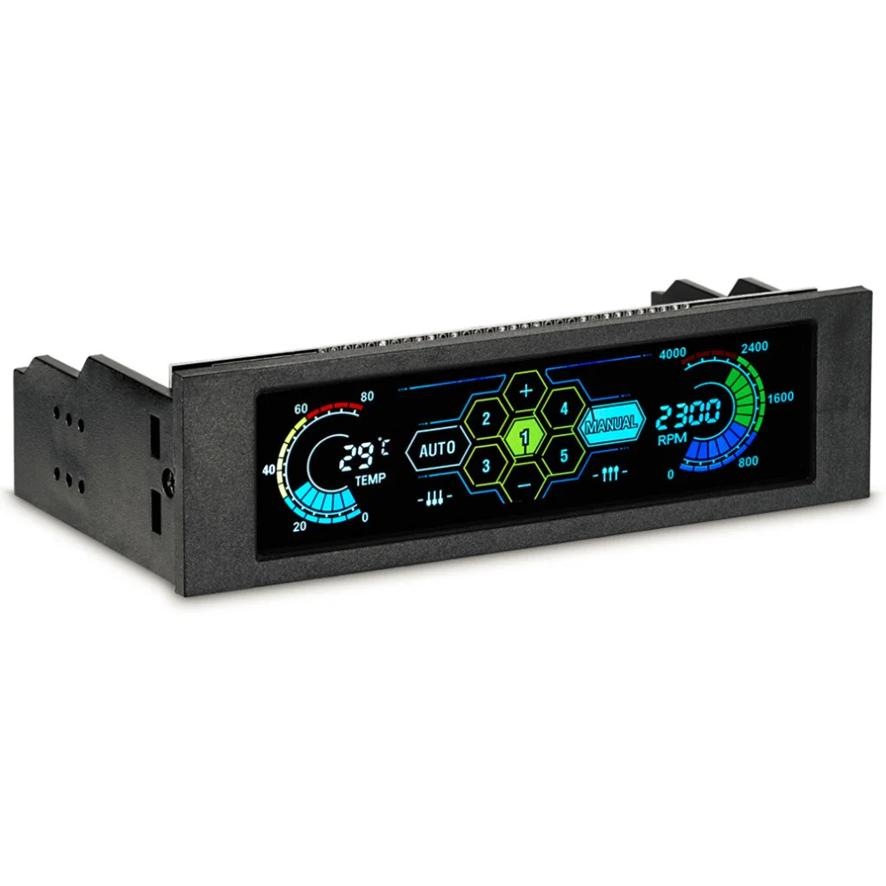 

5036 5.25 "hard disk rack PC CPU cooling LCD front panel temperature controller fan speed control desktop computer