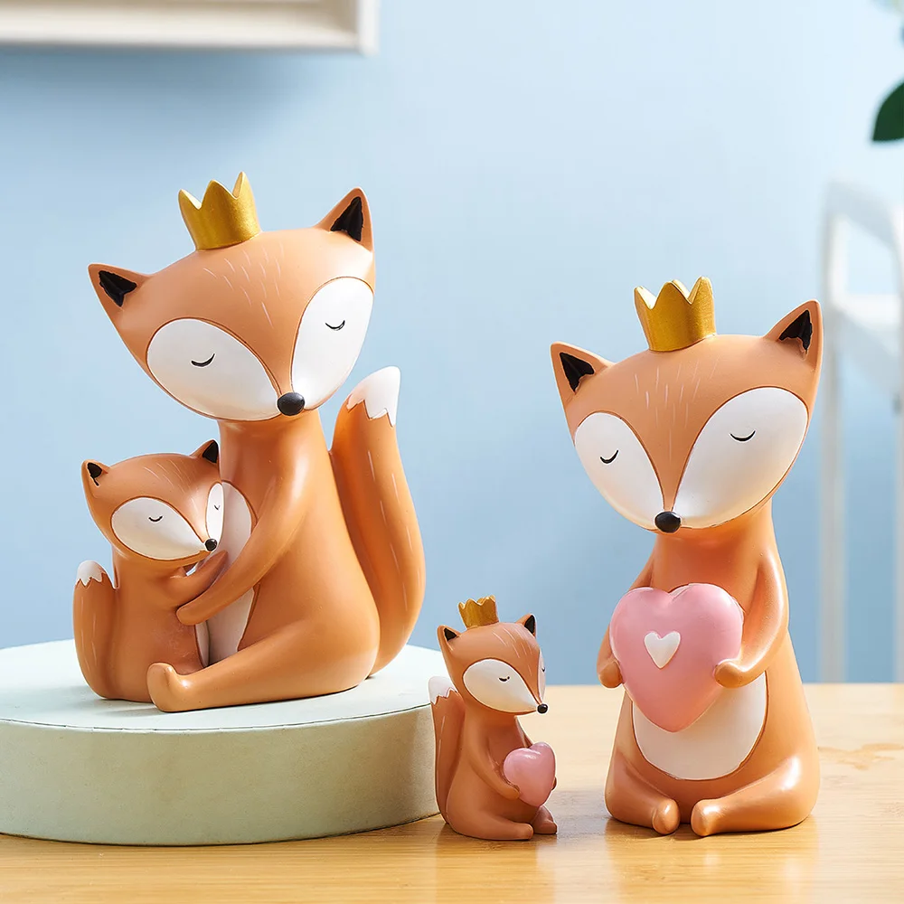 

Animal Funny Resin Ornaments Fox Model Home Decoration Accessories Modern Bedroom Garden Decoration Accessories Children Gift