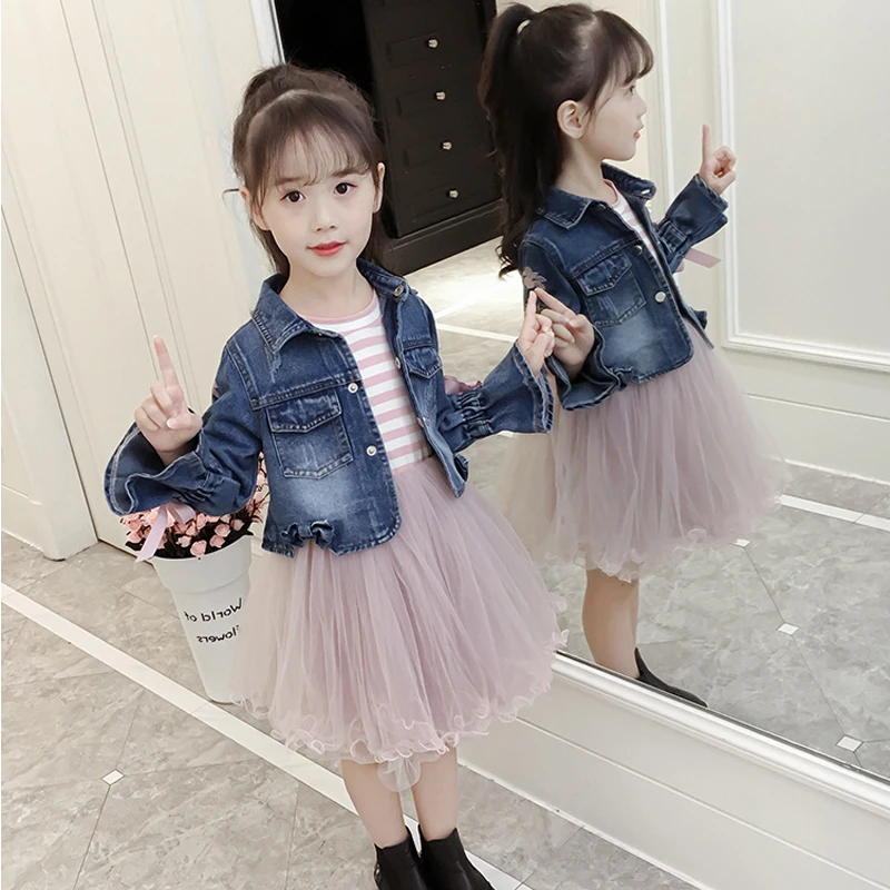 2 шт. Комплекты одежды для девочек детское платье принцессы весна-осень с