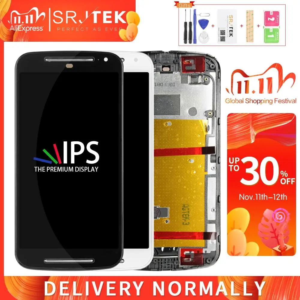 ЖК-дисплей для Motorola MOTO G2 G + 1 XT1063 XT1068 сенсорный экран дигитайзер сенсорное стекло