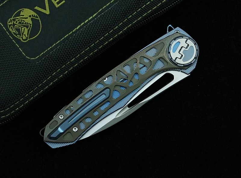 Складной нож VENOM Harpoon KEVIN JOHN шарикоподшипник флиппер-нож M390 титановое углеродное