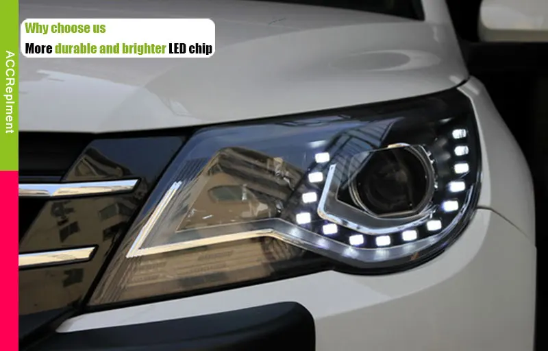 Авто освещение стиль светодиодный головной фонарь для VW Tiguan светодиодный фары 2010-2012 Европа Volkswagen drl H7 hid Биксеноновые линзы ближнего света