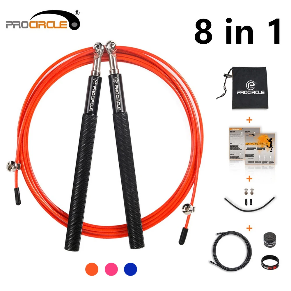 Procircle Speed Jump Rope Ultra-speed Ball Bearing Skipping Rope Steel Wire jumping ropes for Boxing MMA Gym Fitness Training