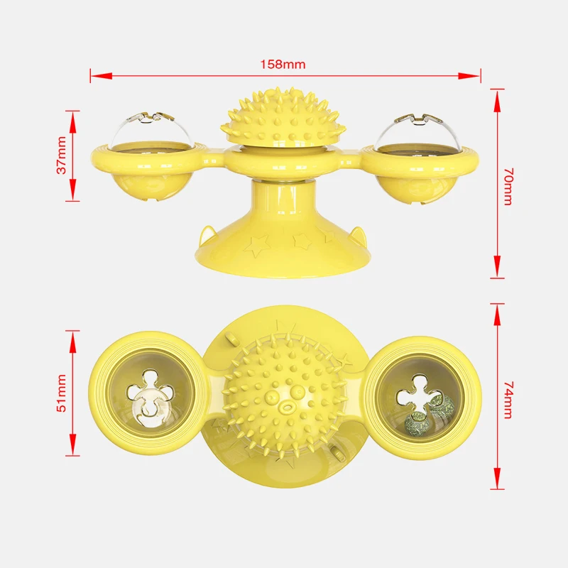 

1pc Cat Supplies Windmill Ball Interactive Turntable Puzzle Training Pet Toys for Cats Whirling Toys for Cat Kitten Play Game