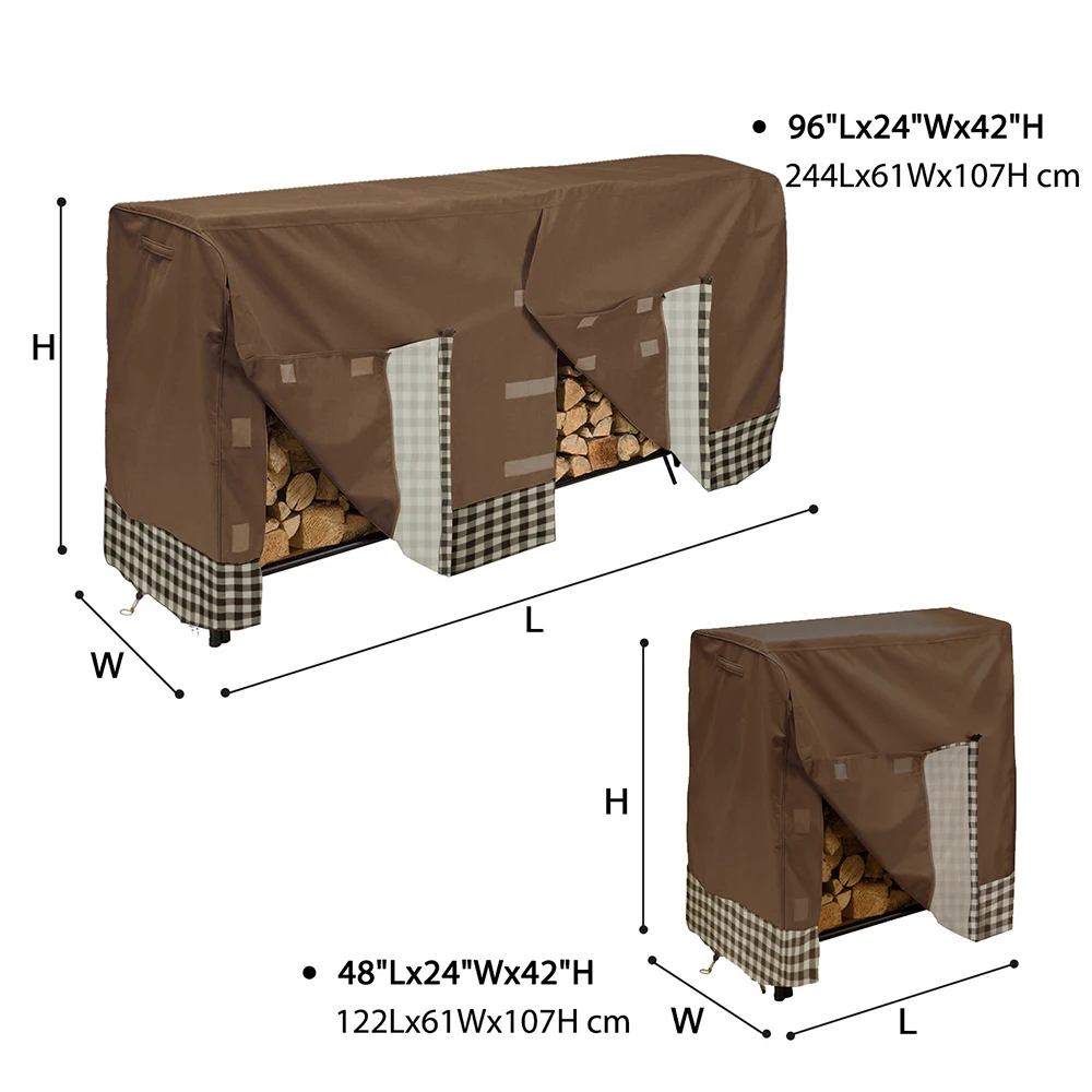 

Firewood Rack Cover 600D Oxford Log Rack Cover Waterproof Thicken All Weather Protection Home Accessories for Outdoor