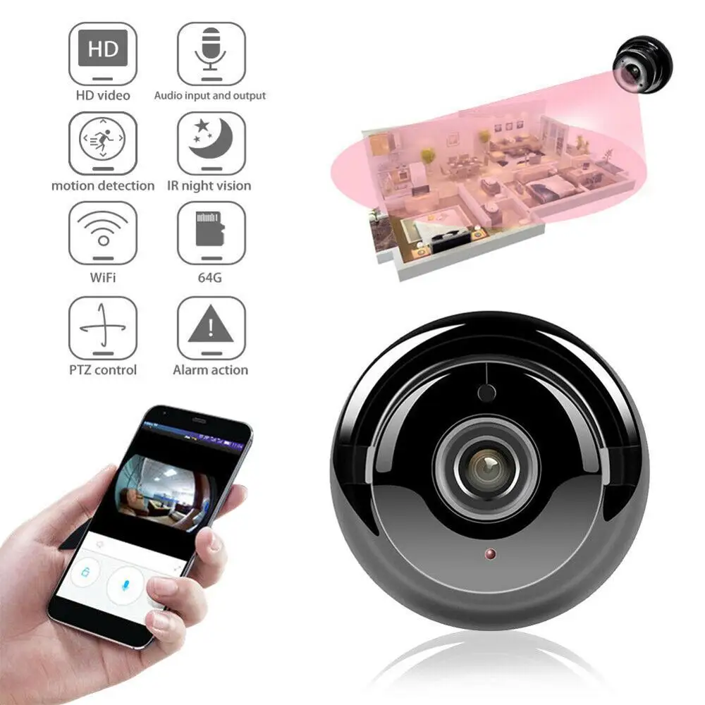 Мини IP камера видеонаблюдения Wi Fi HD p слот для SD карты|Камеры видеонаблюдения| |
