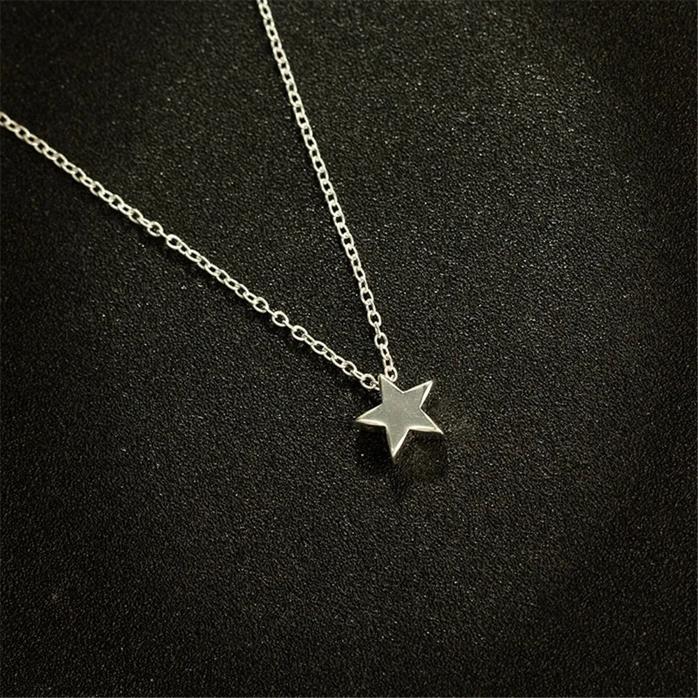 Горячая Мода корейский вариант новое ожерелье личности простой пятиконечная