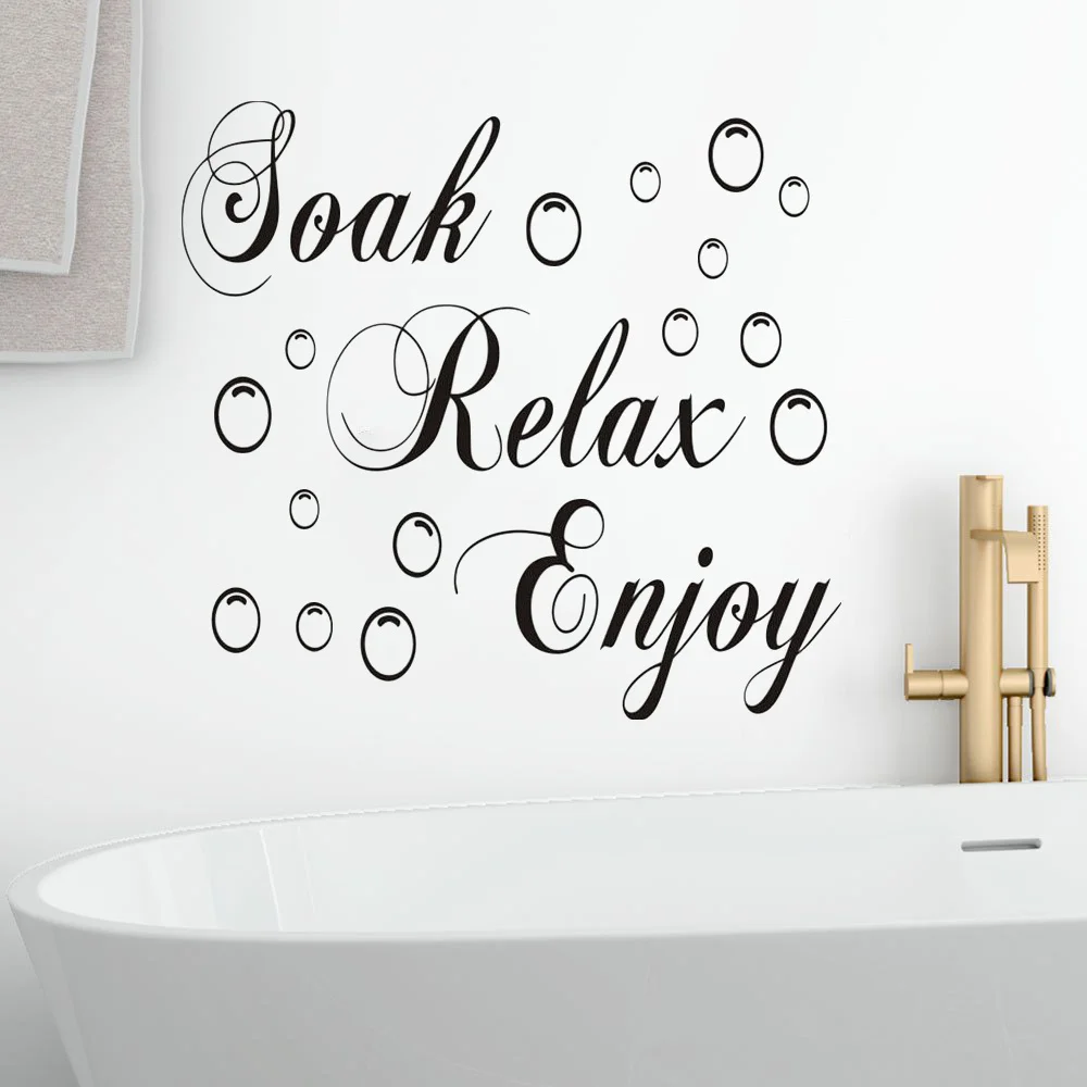 Замачивание Расслабление Наслаждайтесь наклейки на стену ванная комната