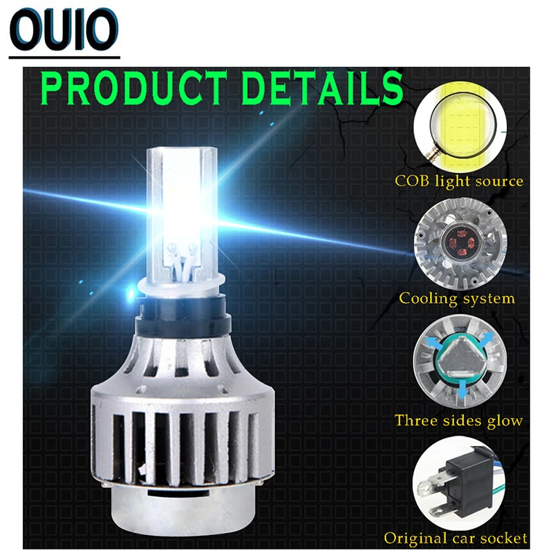 M3 мини H4 светодиодный мотоциклетный головной светильник лампы 30W 6500K мотоцикл