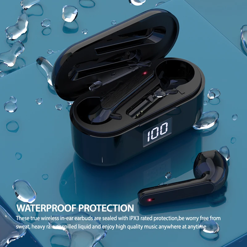 

DENREEL DR30plus Wireless TWS Headset Bluetooth Earbuds True Wirless headset arger Battery 800mAh for Sport For Moible Phone