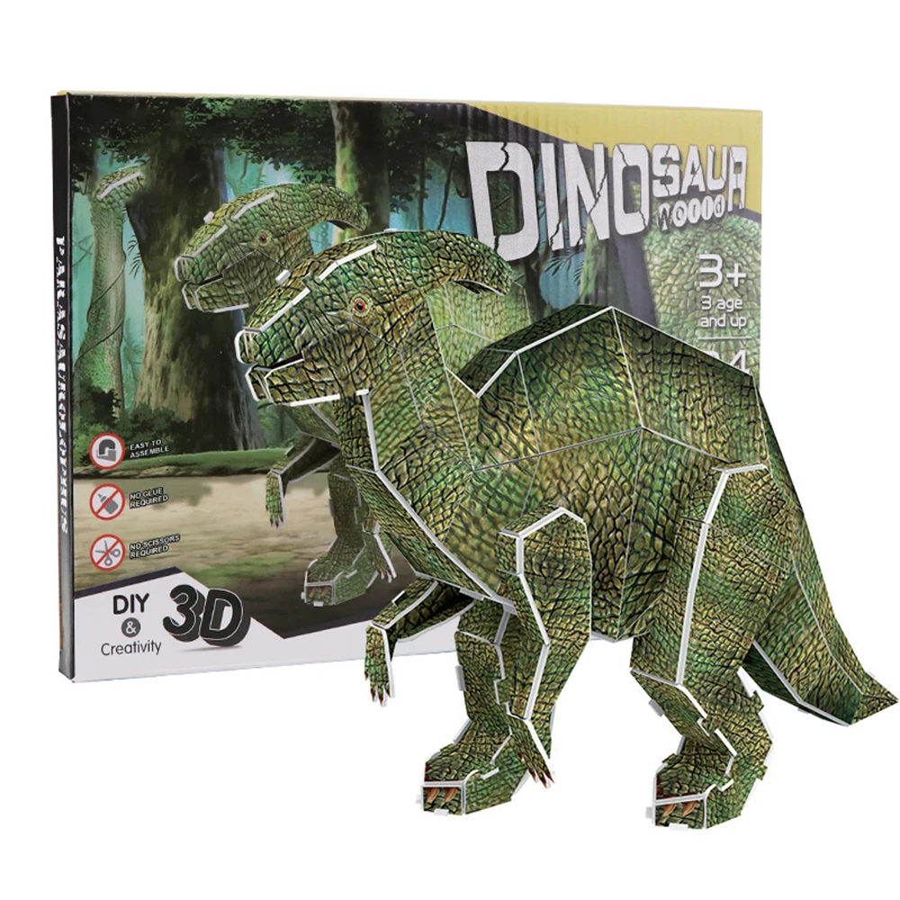 Dinosaur 3D Puzzle Three-dimensional Educational Learning Toys For Boys Kids Assembly Model Desk Decoration | Игрушки и хобби