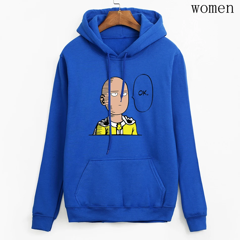 

Женская толстовка из хлопка и полиэстера с японским Аниме One Punch, осенняя одежда для отдыха, модные пуловеры с длинным рукавом, повседневные ...