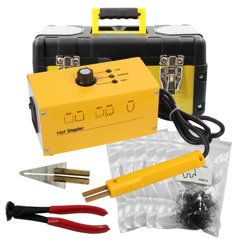 

110V/220V Hot Stapler Plastic Repair Kit Plastic welding Machine Hot Staple Gun Plastic Welder 600 Staples 3 Heat Settings 20W