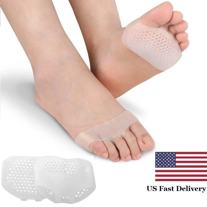 

2Pcs USA Dropshipping Silicone Forefoot Insoles Shoes Pad Gel Insoles Breathable Shoe Insole High Heel Shoe Insert Toe Spreaders