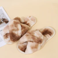 women 2021 new autumn and winter casual fuzzy slippers female flip flops fluffy slipper ladies soft plush house slippers