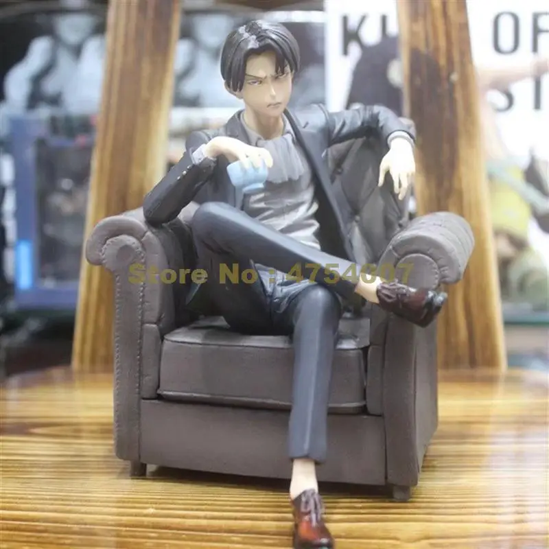 Аниме shingeki no kyojin attack on titan Мисака Аккерман костюм диван сидя пластиковая фигурка