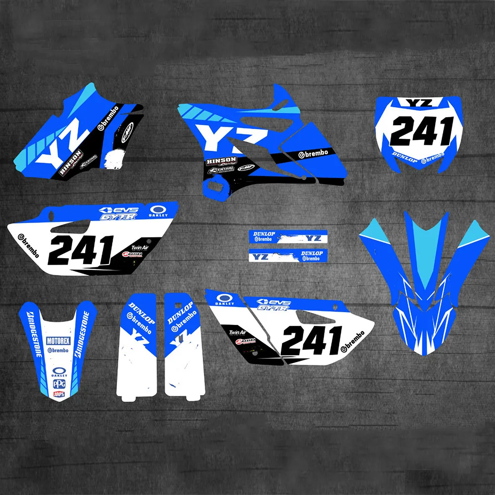 Motocross YZ 85 2021-2015 Team графические Фоновые наклейки наборы для Yamaha YZ85 2020 2021 2019 2018 2017 YZ-85