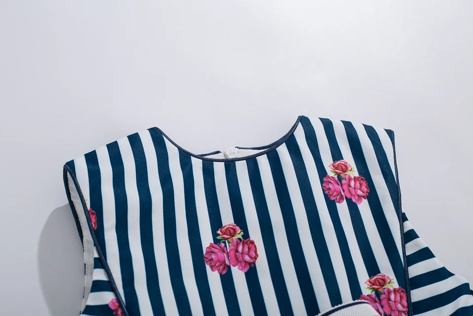 Детская летняя одежда Pettigirl наряды в темно-синюю полоску для малышей штаны и