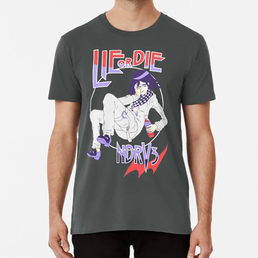 Футболка с надписью Lie or Die danganronpa v3 kokichi ouma очень большой Азиатский размер S