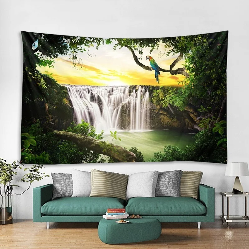 Фон с изображением леса олененка брезентовый гобелен для украшения спальни