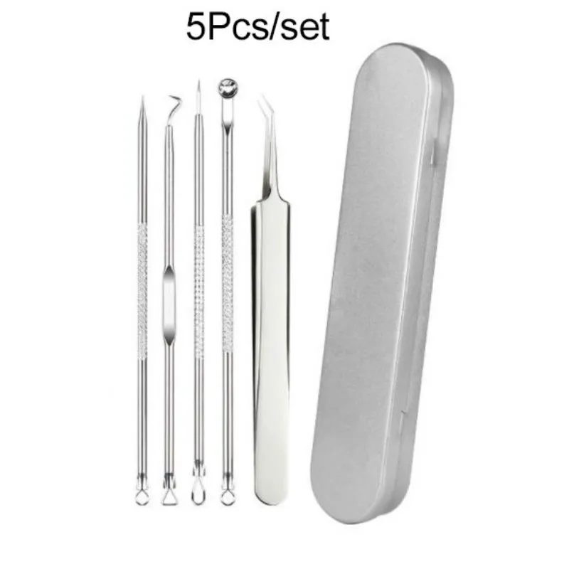 

Black Dot Pimple Blackhead Remover Tool Needles For Squeezing Acne Tools Spoon for Face Cleaning Comedone Extractor Pore Cleaner