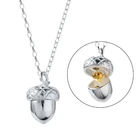 Ожерелье с кулоном в виде желуди, открывается в виде сердца, кулон, женское Ювелирное Украшение X7YA