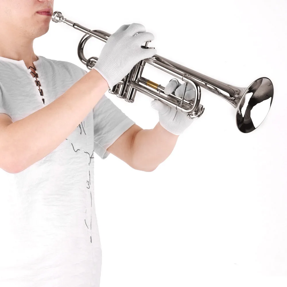 Стандартный Bb Труба латунь Материал покрытые никелем духовой инструмент с